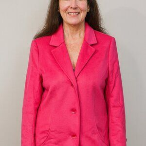 Dana Buchman Black Zip-Front Jacket with Zipper Pockets